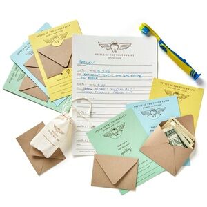 2 X Tooth Fairy Letter Kits (Color Box Design & Letterpress)